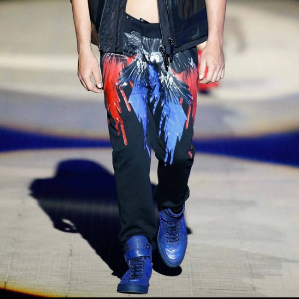 Philipp Plein Parrot Print Track Pants
